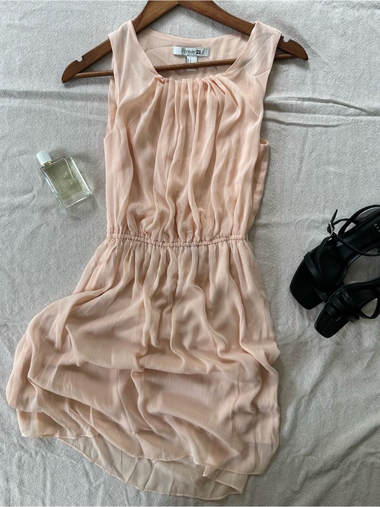 Forever 21 Dresses & Skirts - Forever 21 Blush Pink Sleeveless Fairycore Mini Dress Small